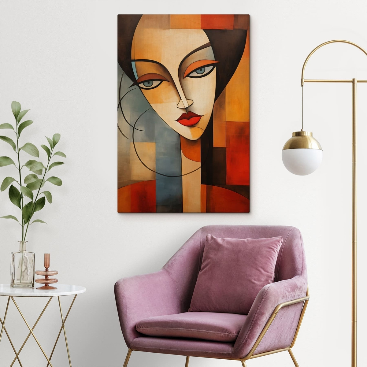 Abstract vrouwenportret — interieur 1