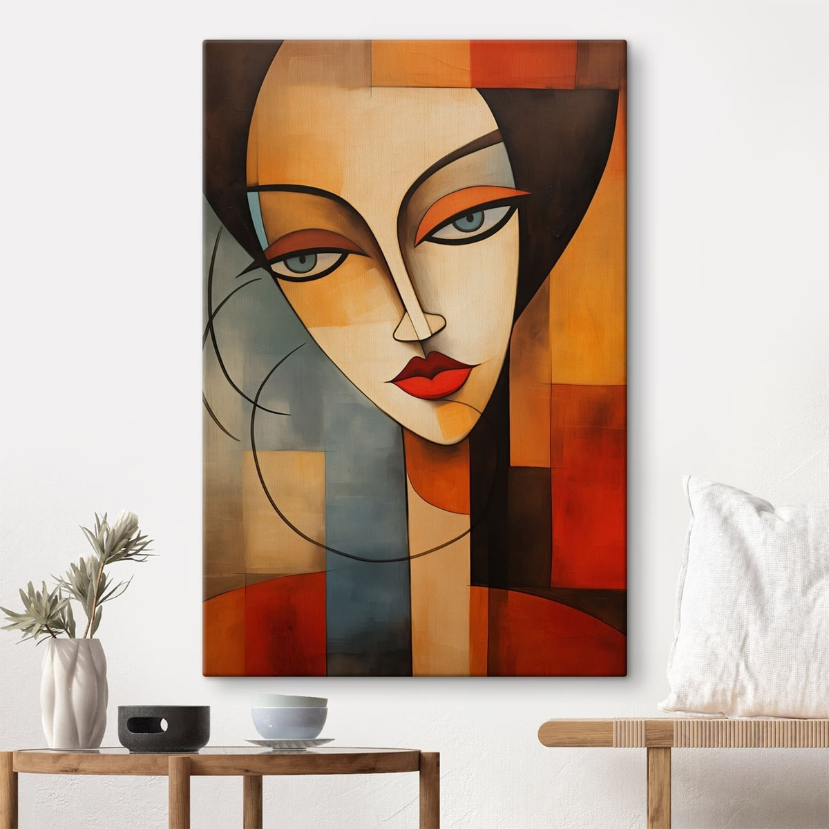 Abstract vrouwenportret — interieur 2