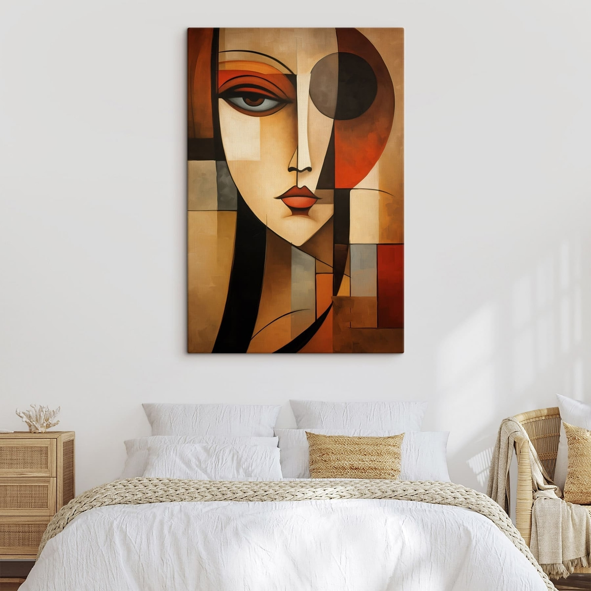 Geometrisch vrouwelijk portret — interieur 2