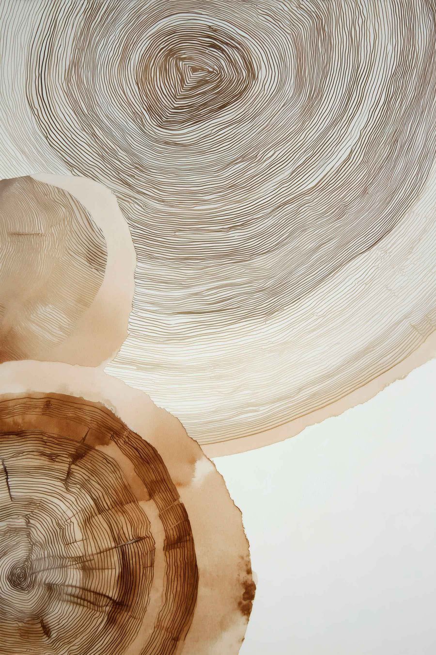 abstracte jaarlijkse boomringen — volledig ontwerp