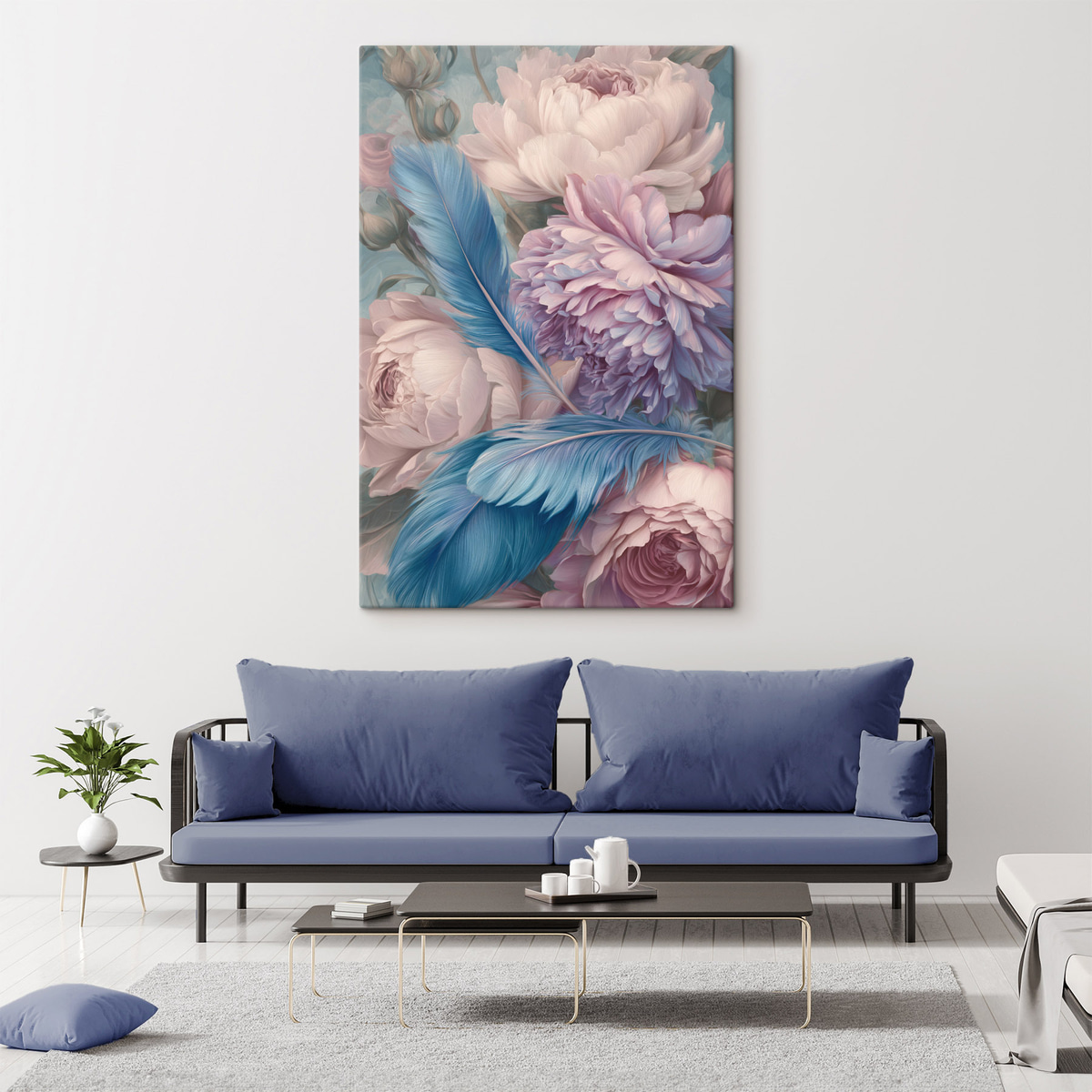 veren tussen pioenrozen — interieur 2