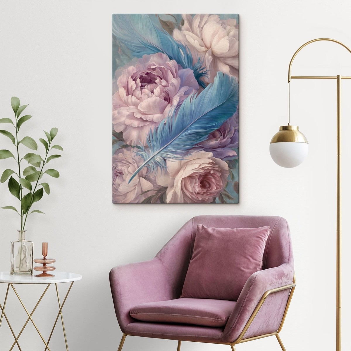 veren tussen pioenrozen — interieur 2