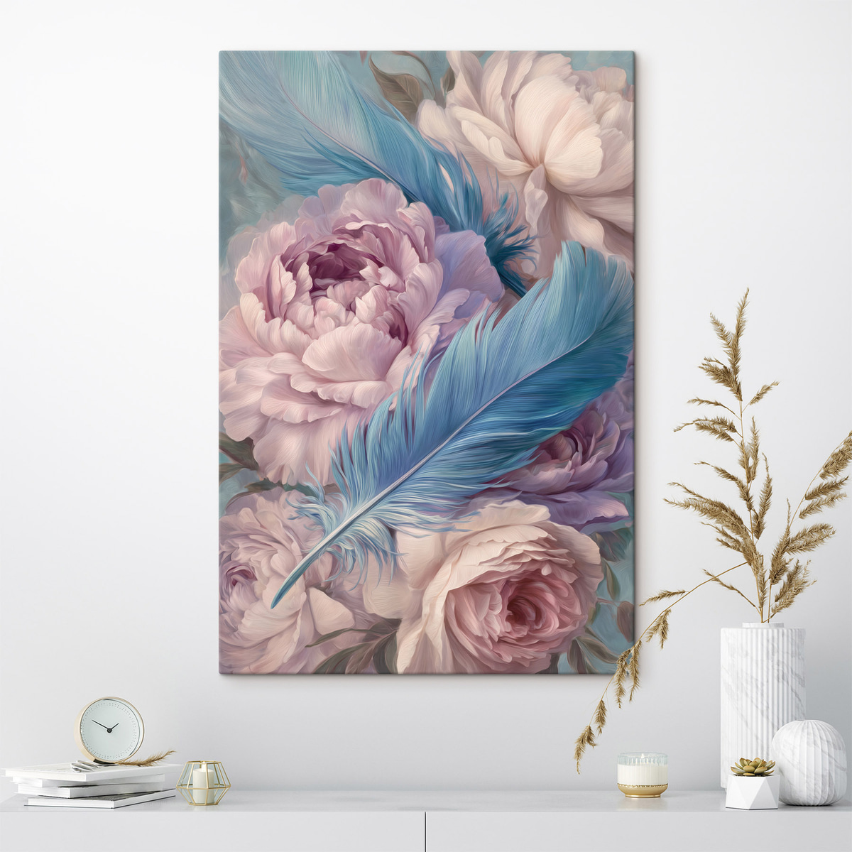 veren tussen pioenrozen — interieur 1
