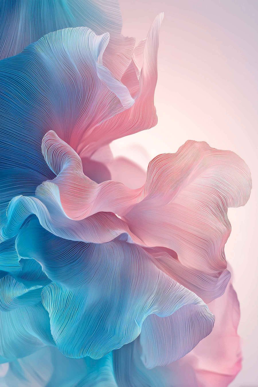 abstracte golven met volume-effect — volledig ontwerp