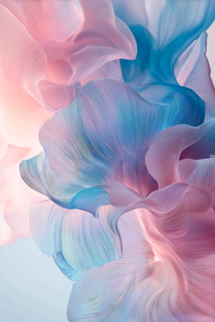 abstracte golven met volume-effect — volledig ontwerp