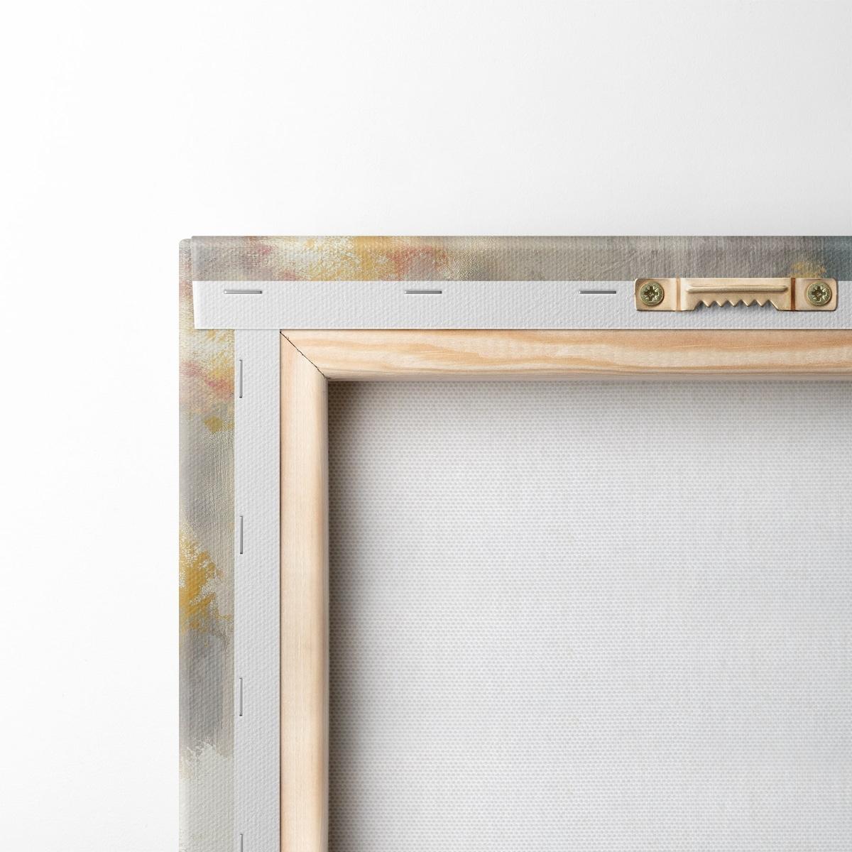 Abstracte kunstwerken in gedempte tinten in een minimalistische stijl — achterkant