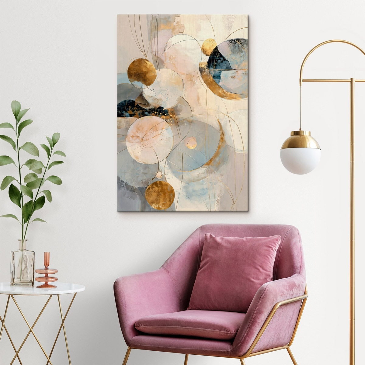 Harmonie van luchtkleuren en geometrische vormen in een minimalistische stijl — interieur 3