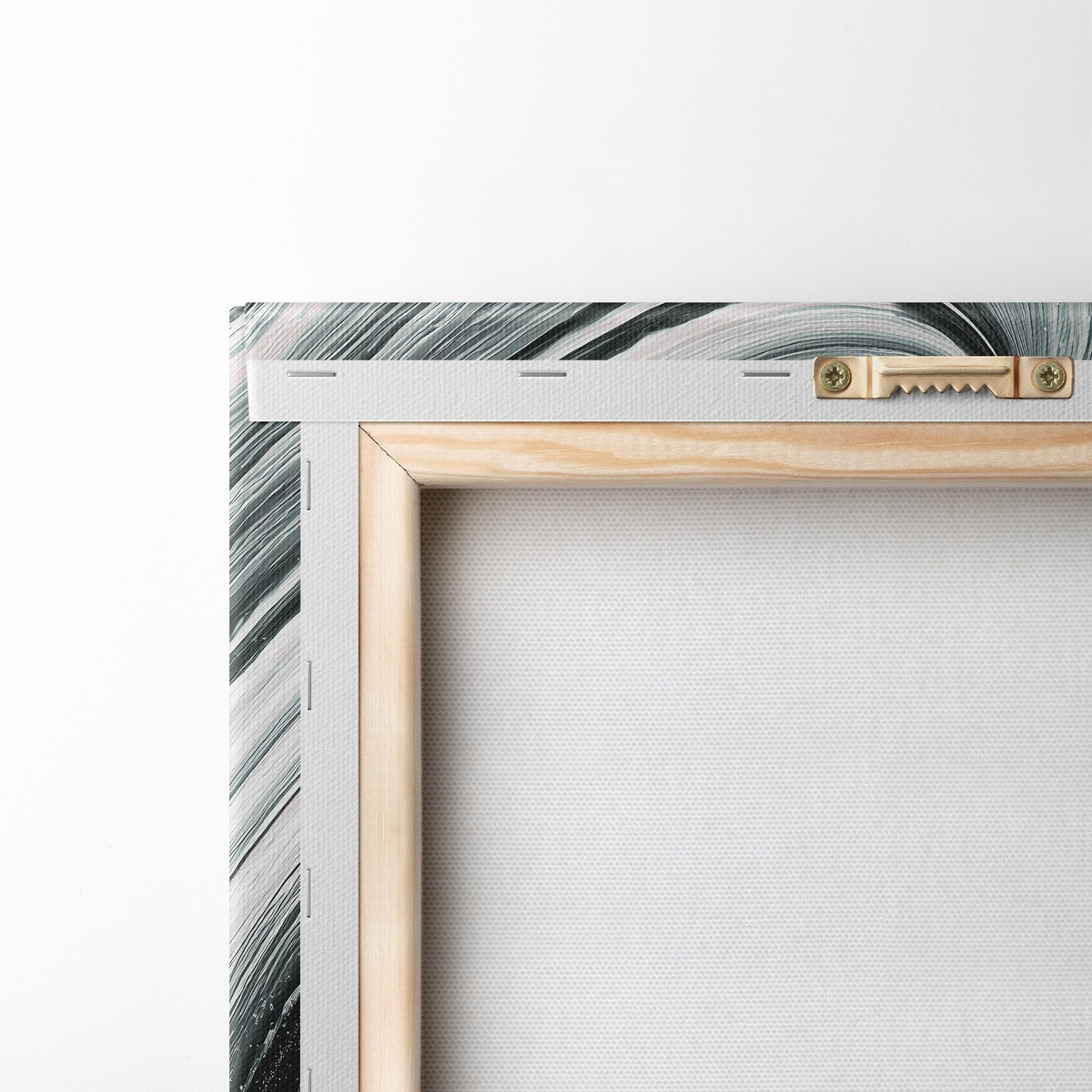 Bewegingsenergie: zwart-wit abstract in een olieverfstijl — achterkant