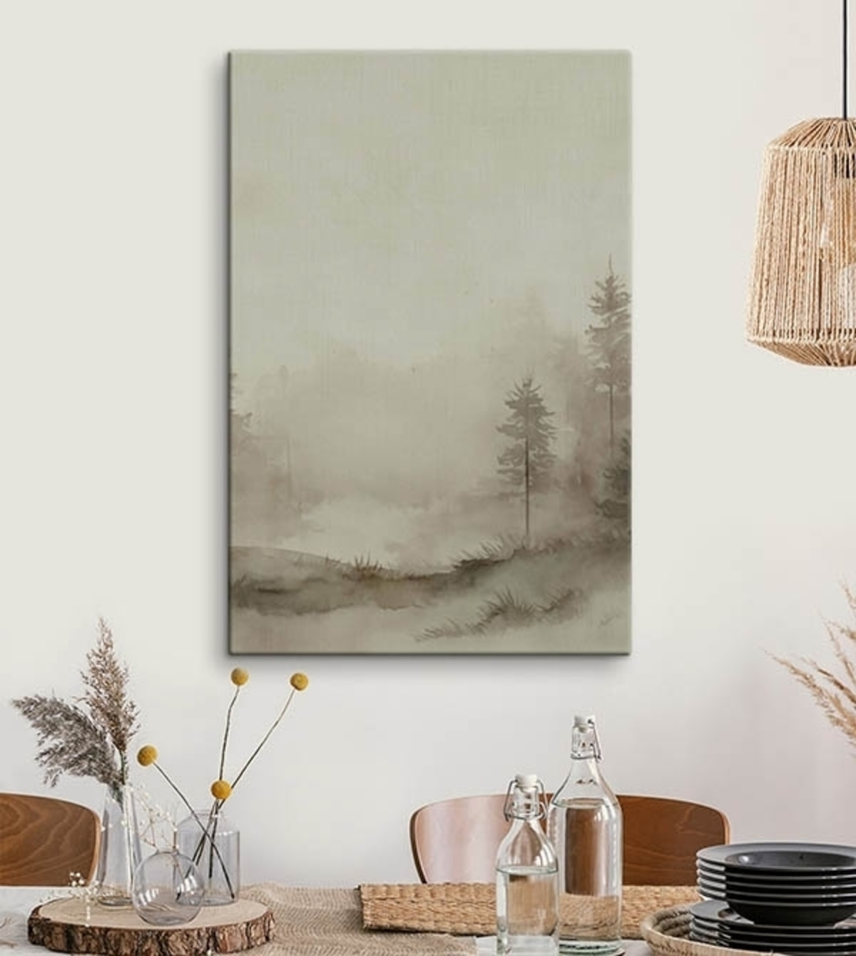 Naaldbos, imitatie aquarel — interieur 2