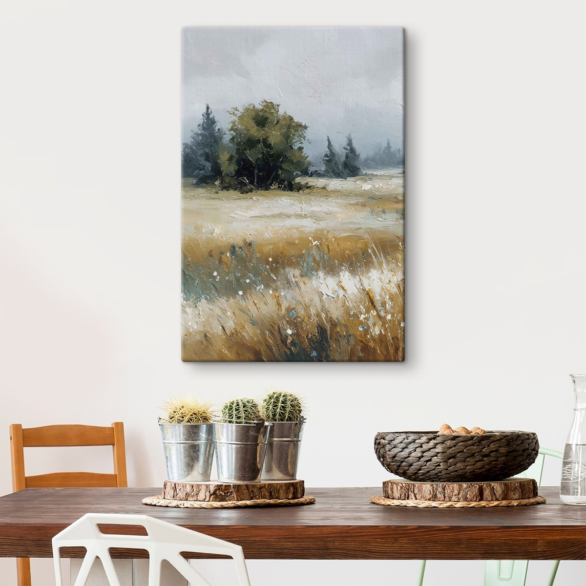 Veldplanten, imitatie-olieverfschilderij — interieur 1
