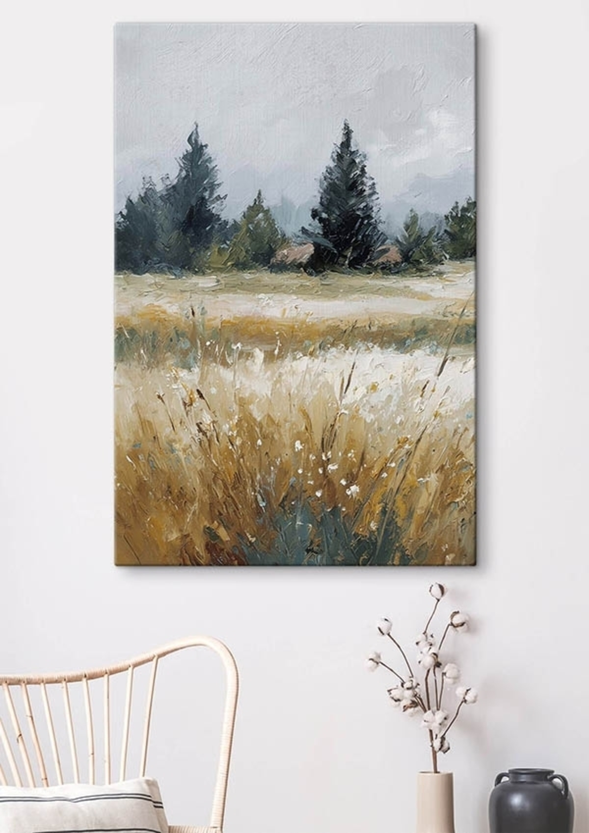 Veldplanten, imitatie-olieverfschilderij — interieur 2
