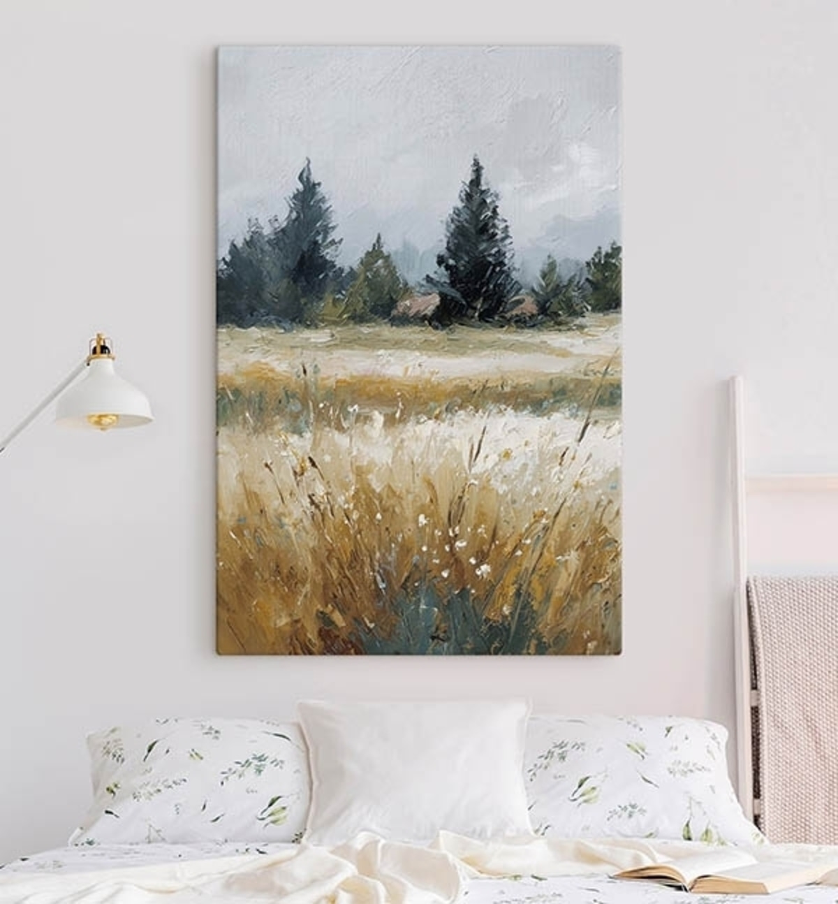 Veldplanten, imitatie-olieverfschilderij — interieur 1