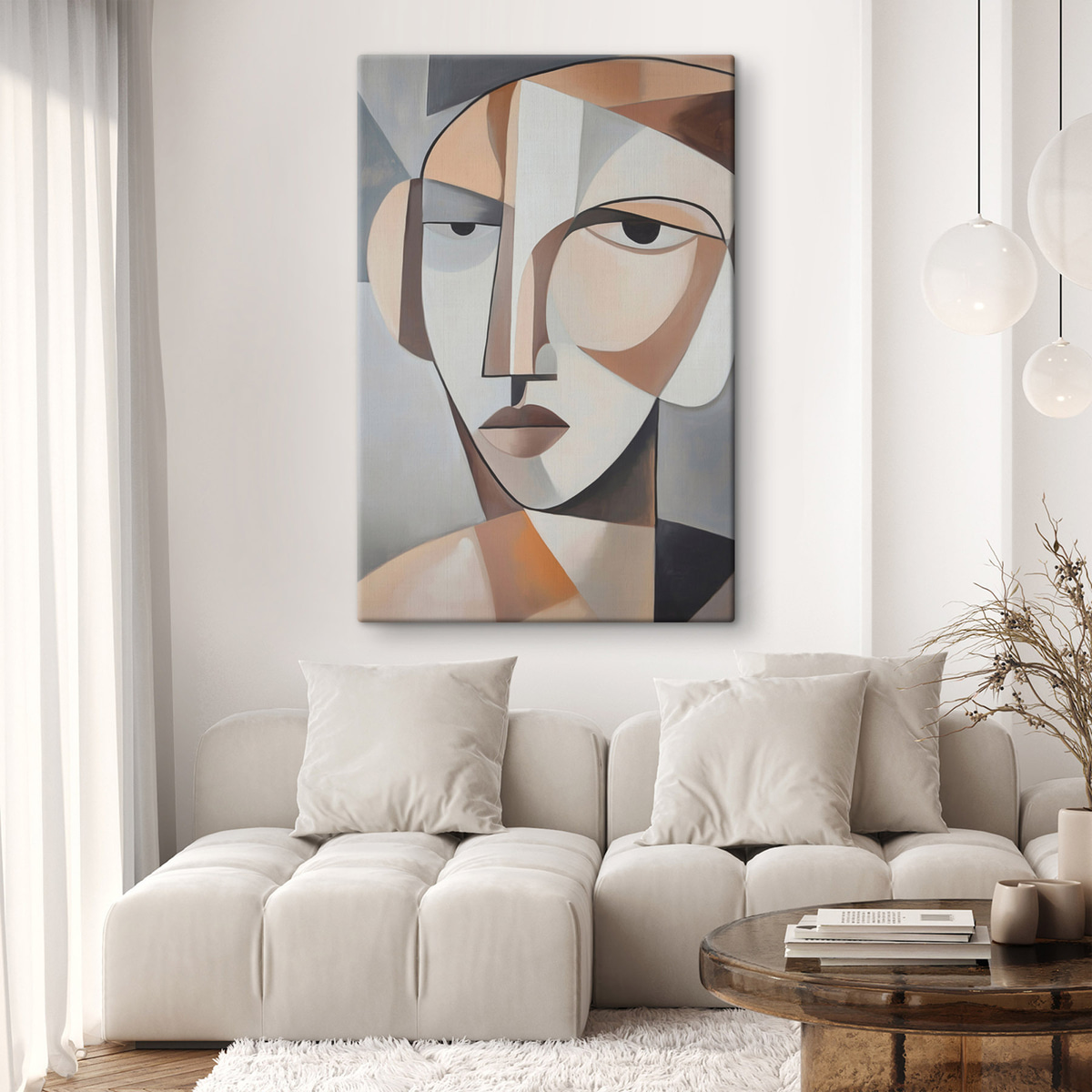 Een modern kubistisch portret — interieur 1