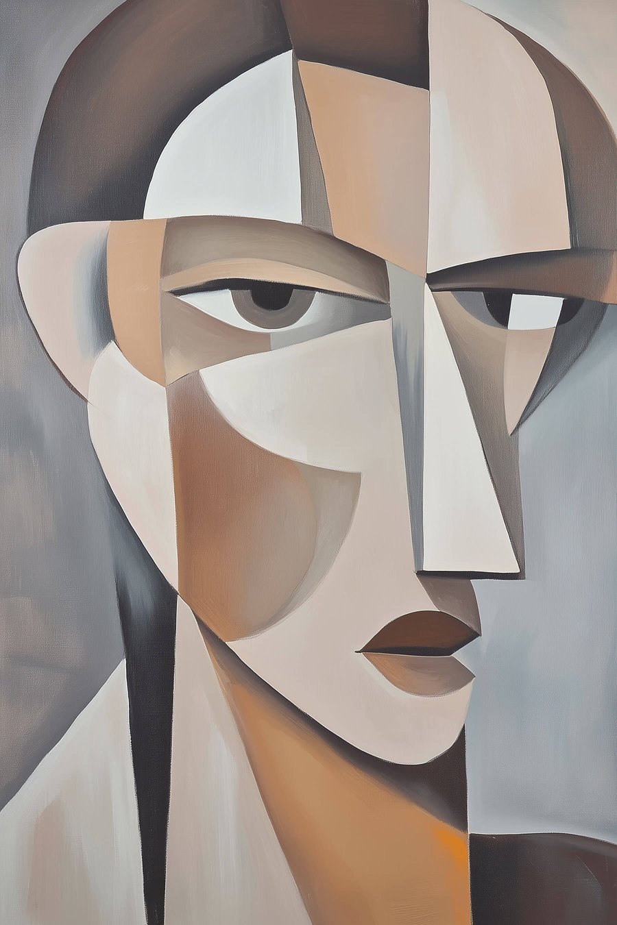 Een modern kubistisch portret — volledig ontwerp