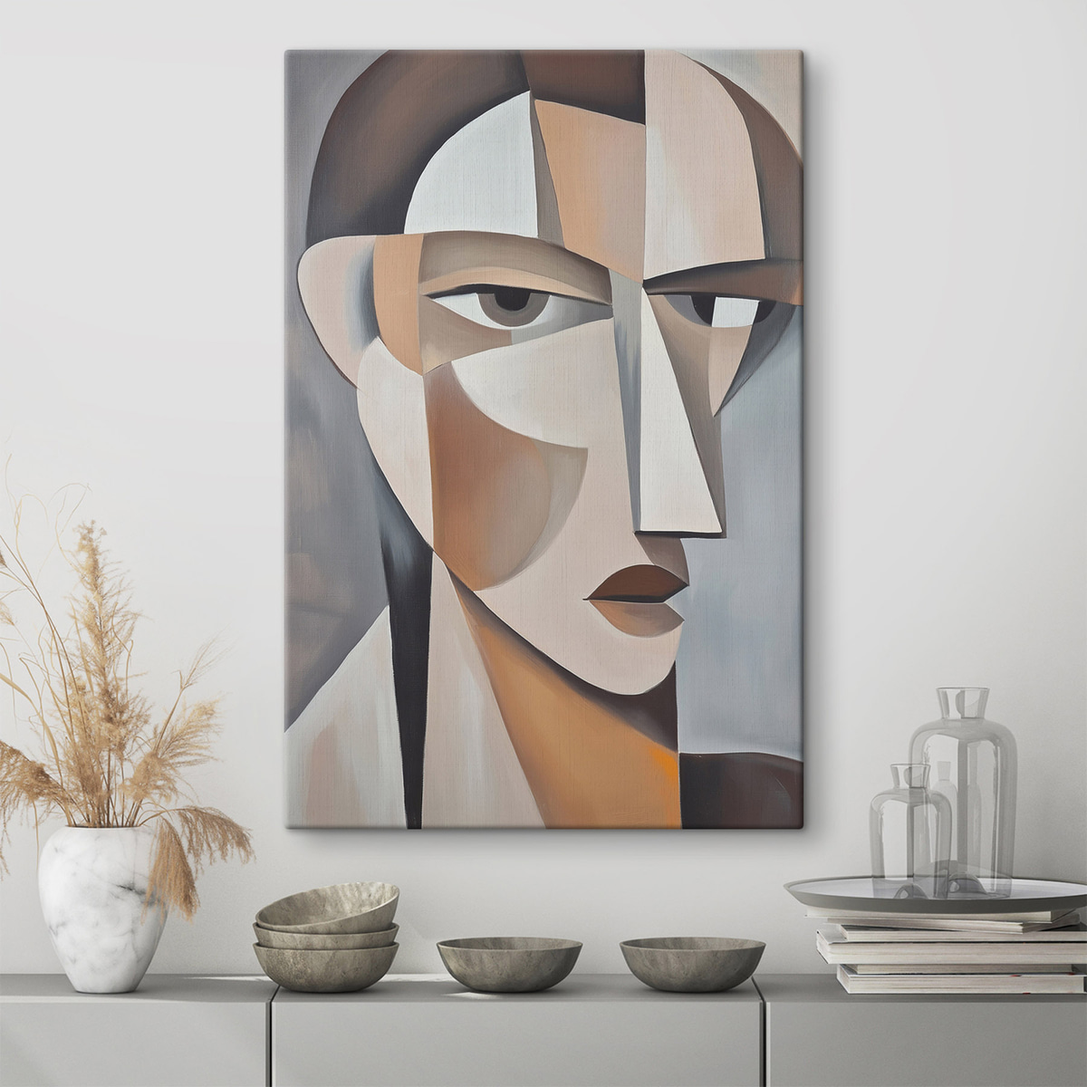 Een modern kubistisch portret — interieur 1