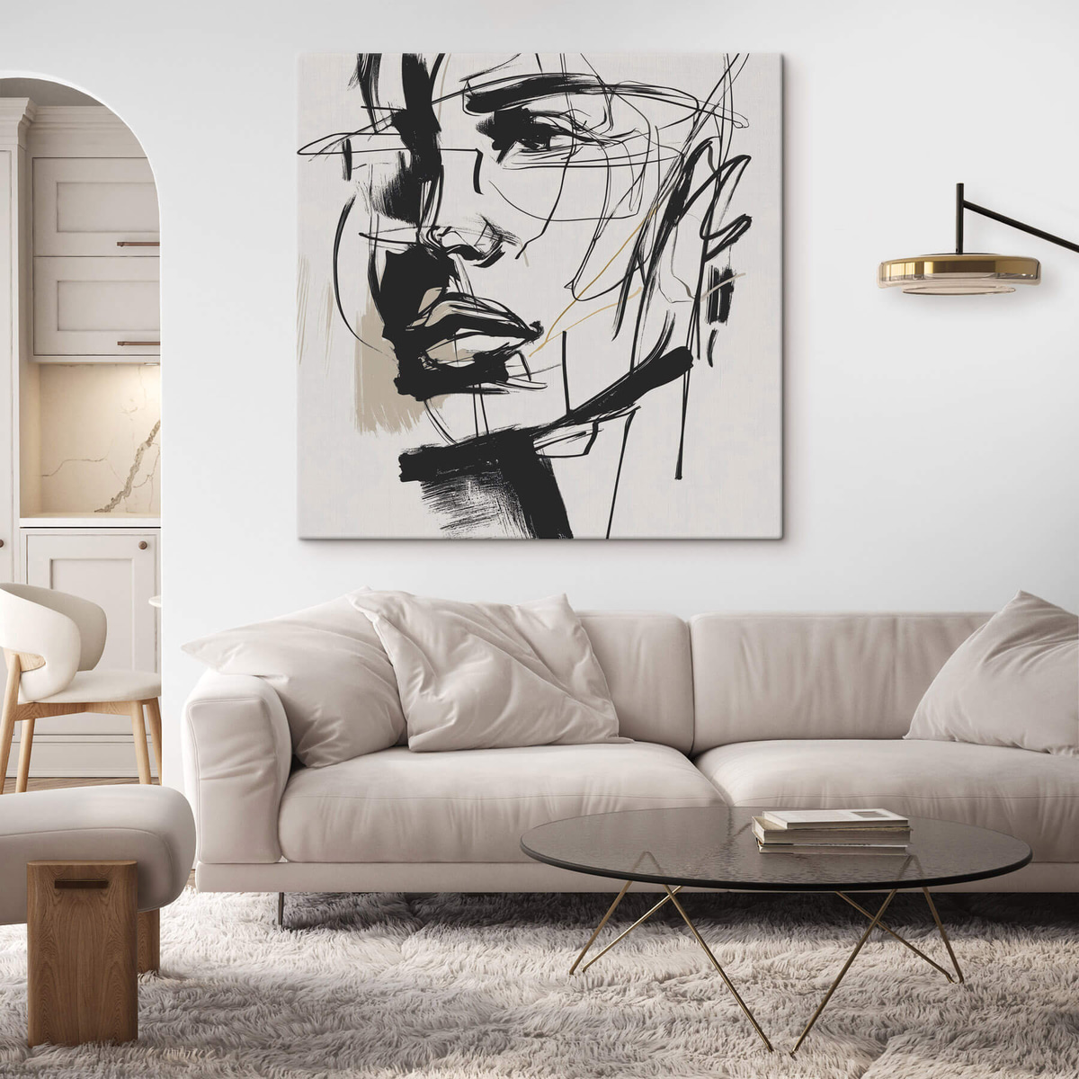 Portret in krachtige lijnen — interieur 2