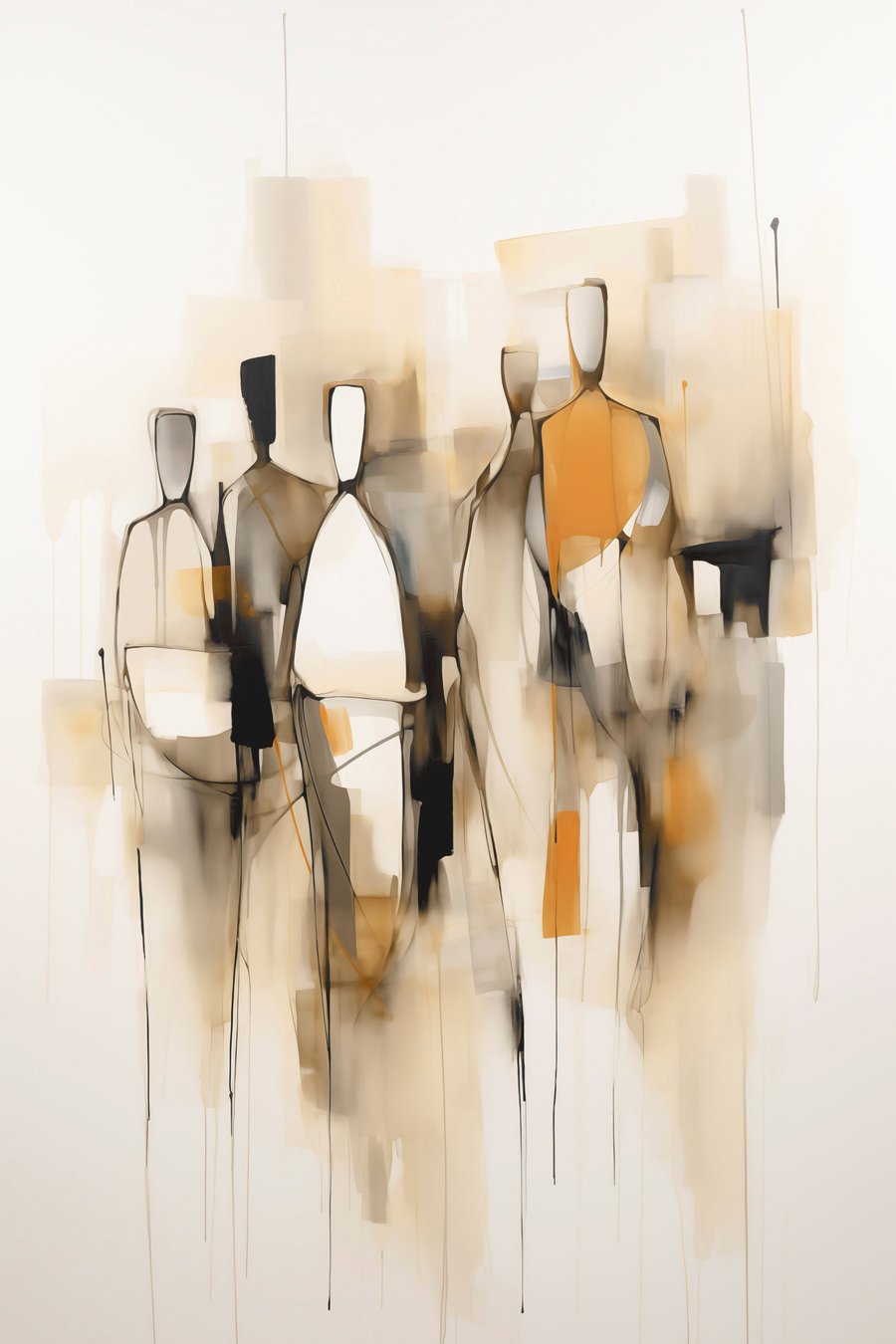 Abstracte silhouetten — volledig ontwerp
