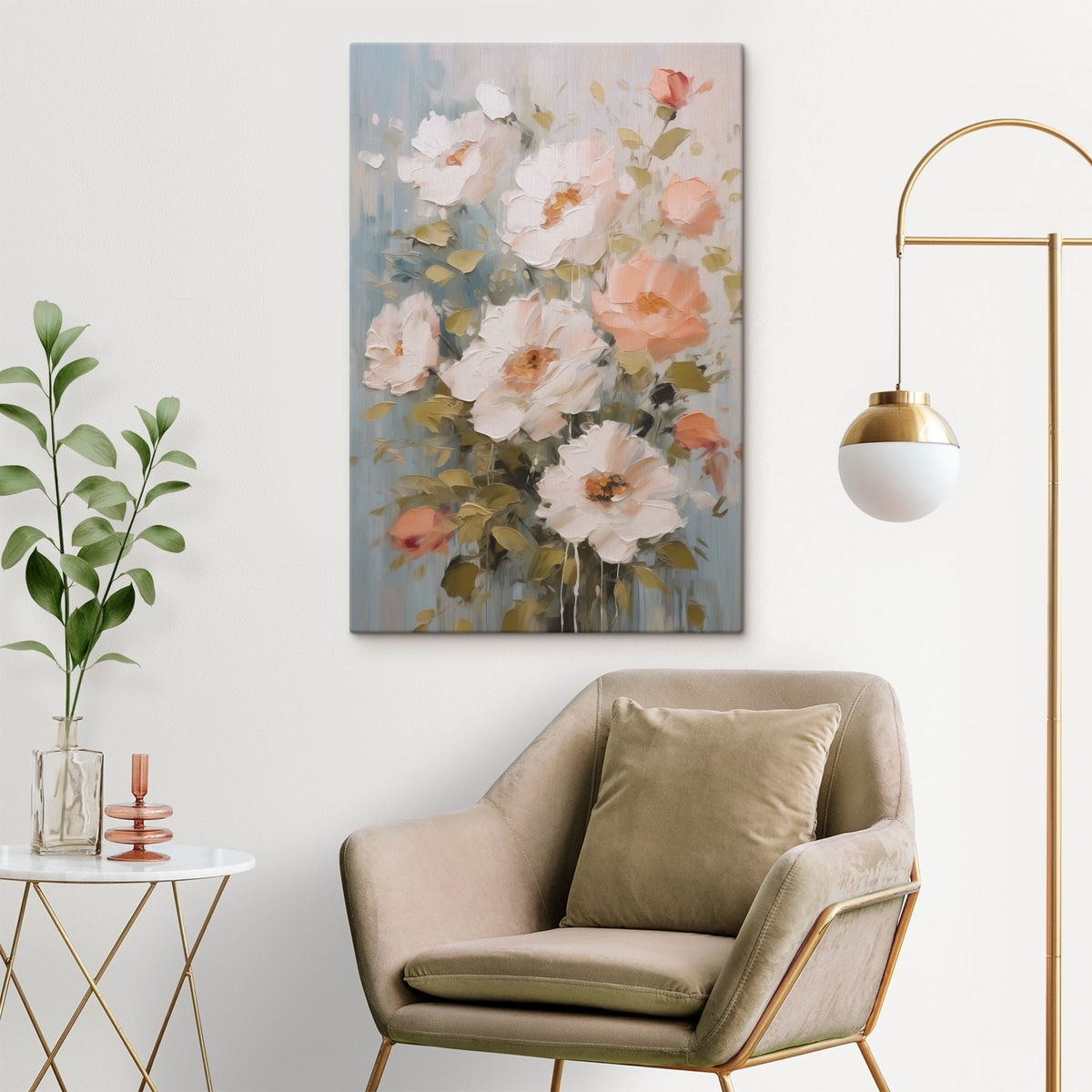 Een boeket bloemen imitatie van schilderij — interieur 1
