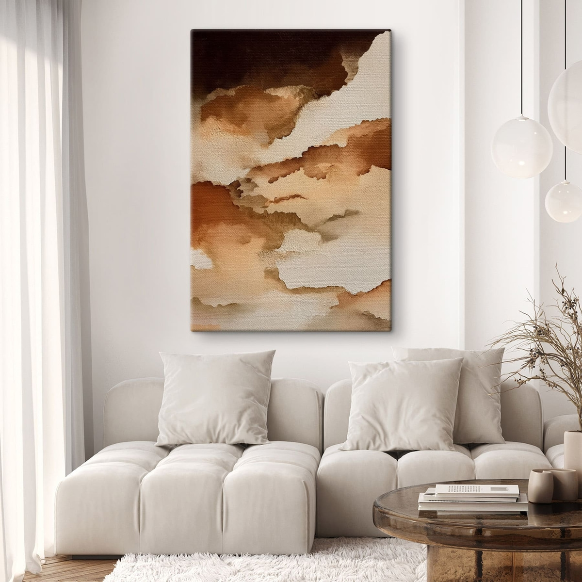 abstracte gelaagde aquarelcompositie — interieur 2