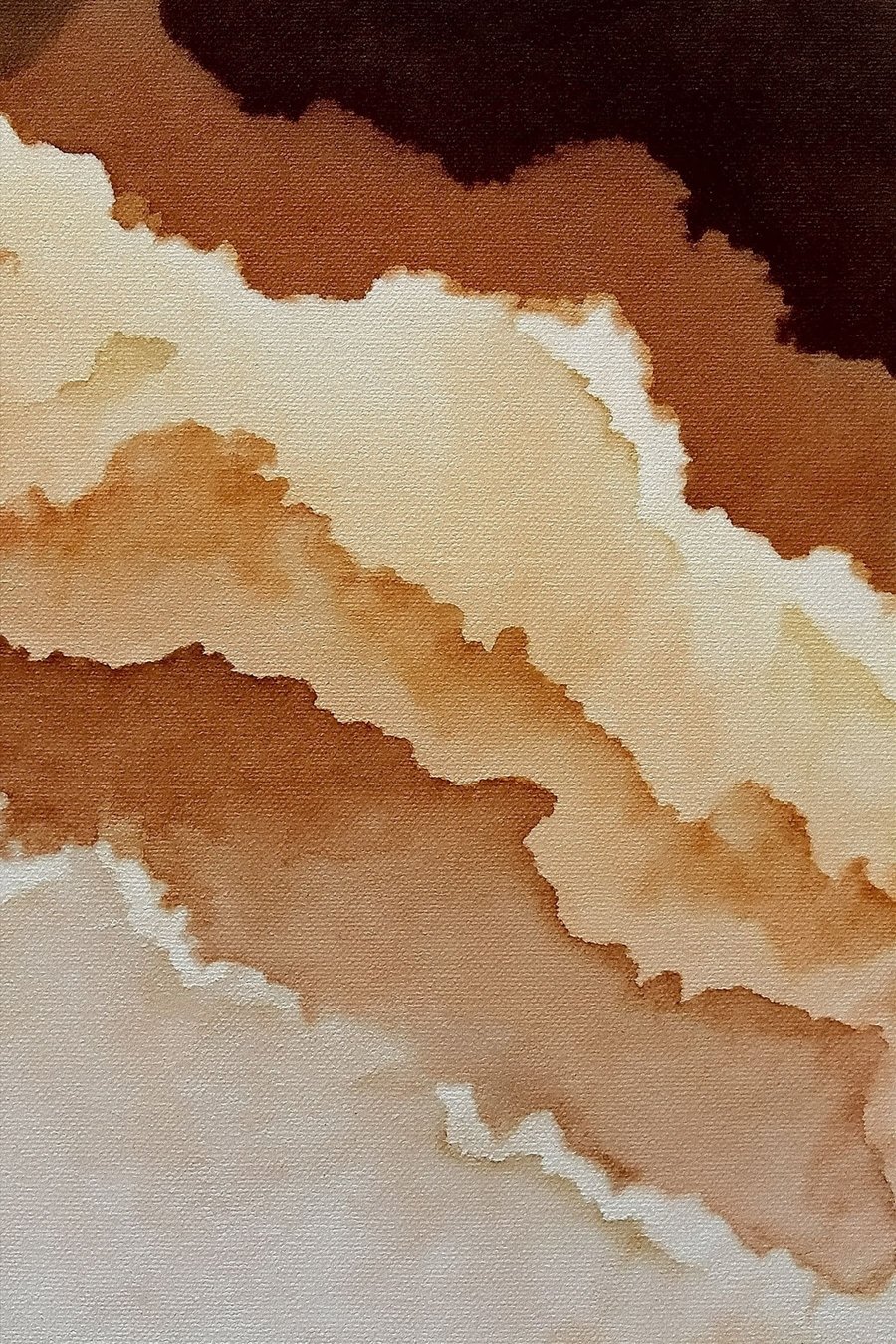 abstracte gelaagde aquarelcompositie — volledig ontwerp