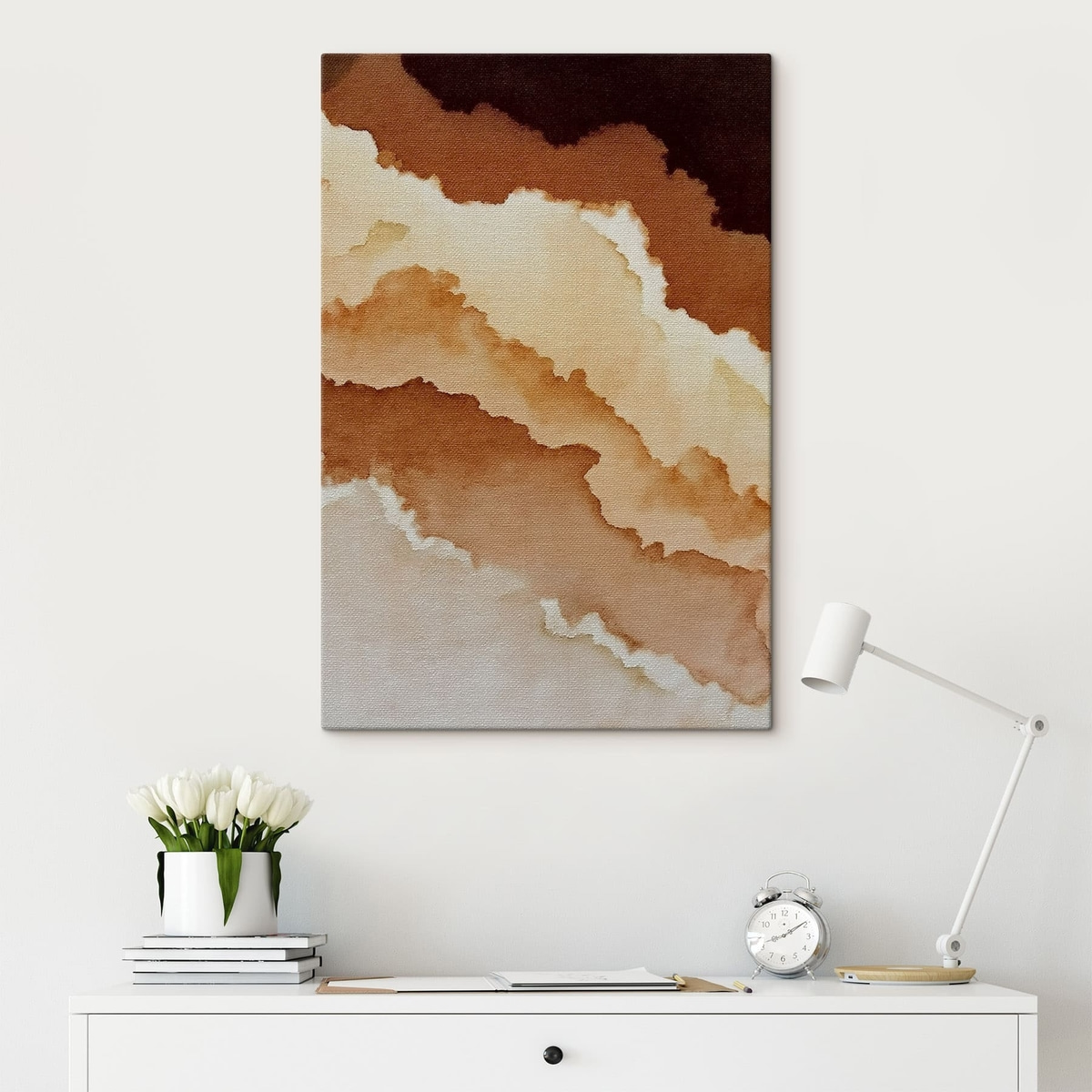abstracte gelaagde aquarelcompositie — interieur 2