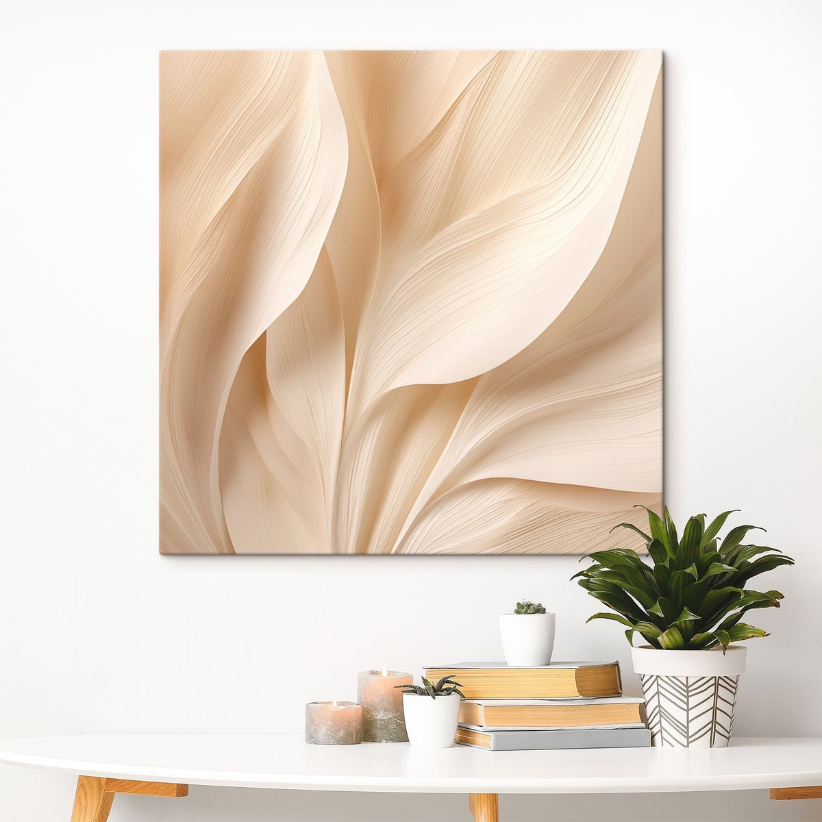 Abstracte beige vloeiende lijnen — interieur 3