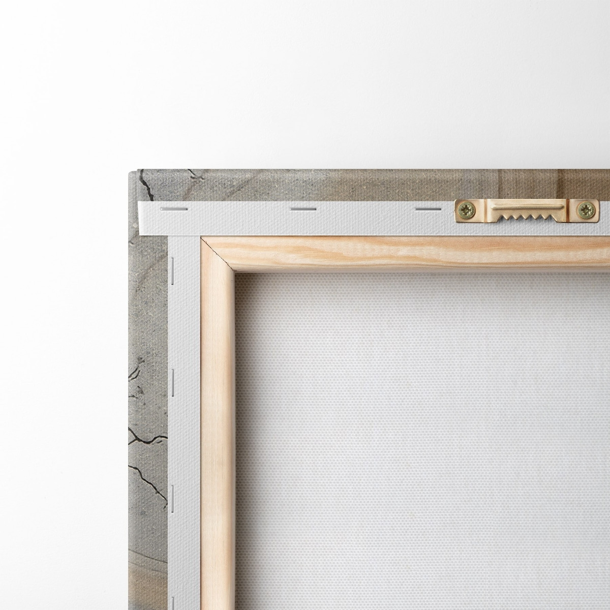 Hout en licht marmer, imitatie — achterkant