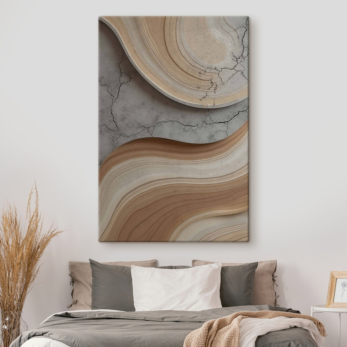 Hout en licht marmer, imitatie — interieur 1