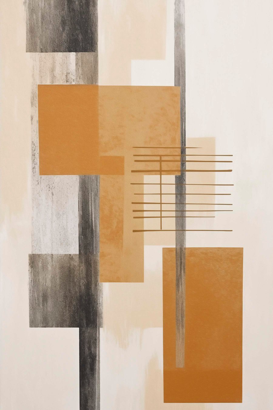 Abstractie met imitatie van versleten textuur — volledig ontwerp