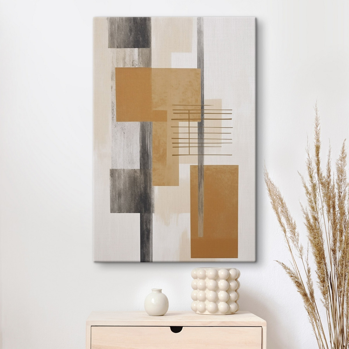 Abstractie met imitatie van versleten textuur — interieur 1