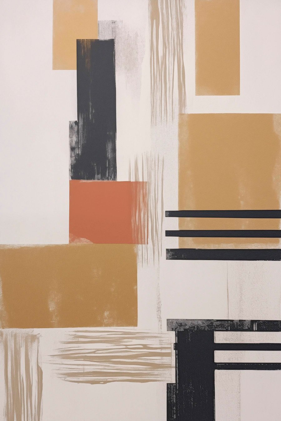 Moderne abstractie met imitatie van versleten textuur — volledig ontwerp