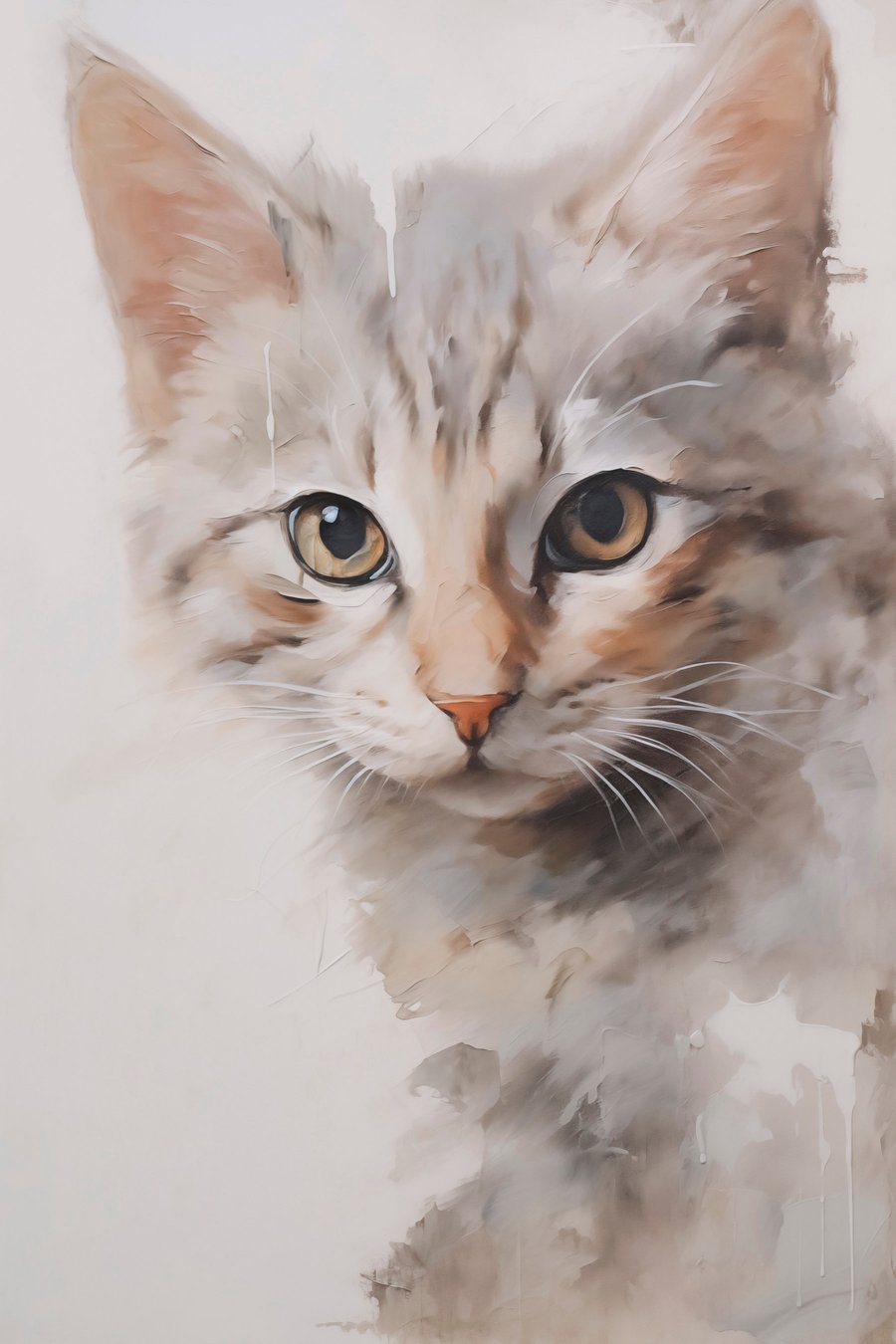 Kat imitatie schilderij — volledig ontwerp