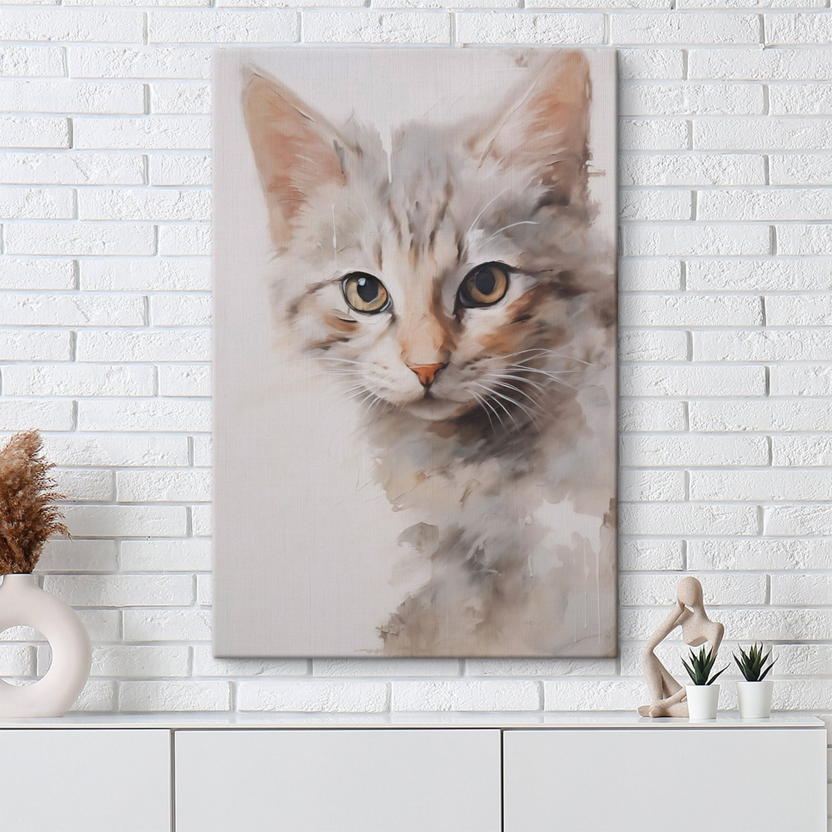 Kat imitatie schilderij — interieur 1
