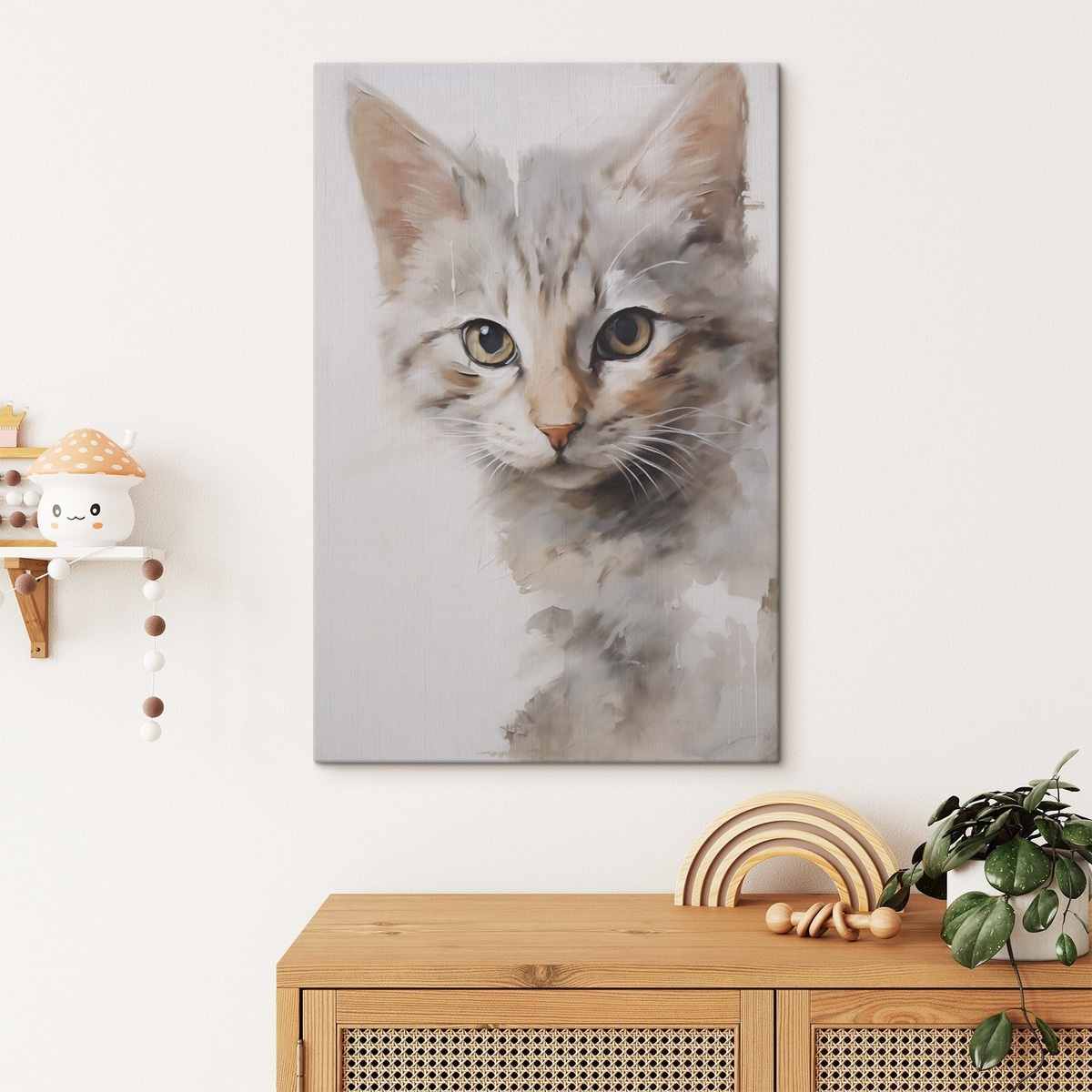 Kat imitatie schilderij — interieur 2