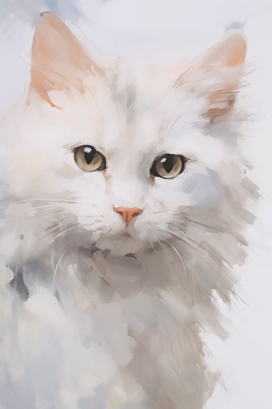 Kat imitatie schilderij — volledig ontwerp