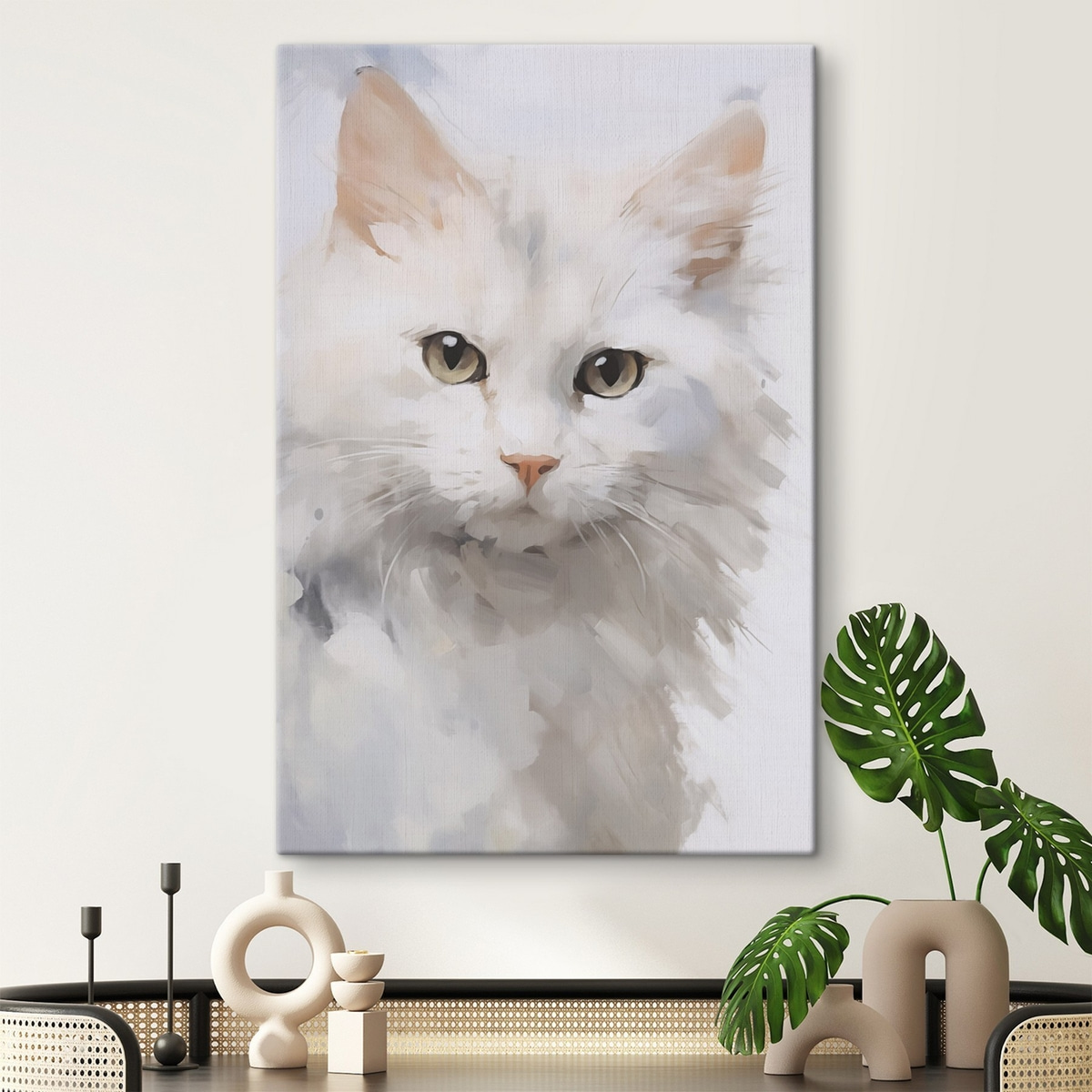 Kat imitatie schilderij — interieur 1