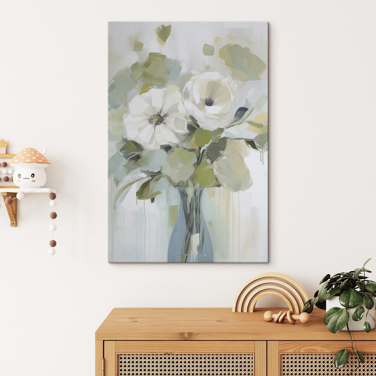 Bloemen in een vaas imitatie schilderij — interieur 2
