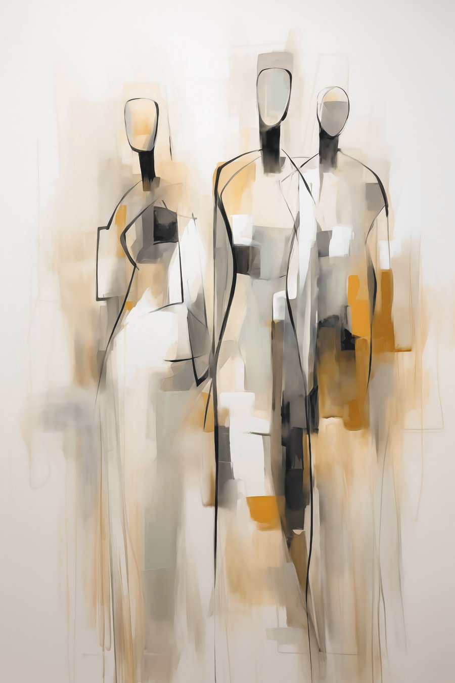 Abstracte silhouetten — volledig ontwerp