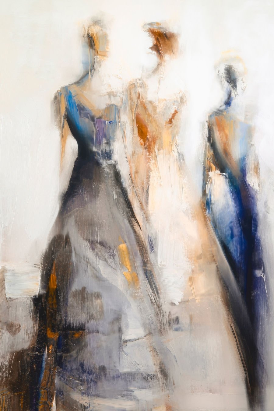 Elegante abstracte vrouwelijke silhouetten — volledig ontwerp