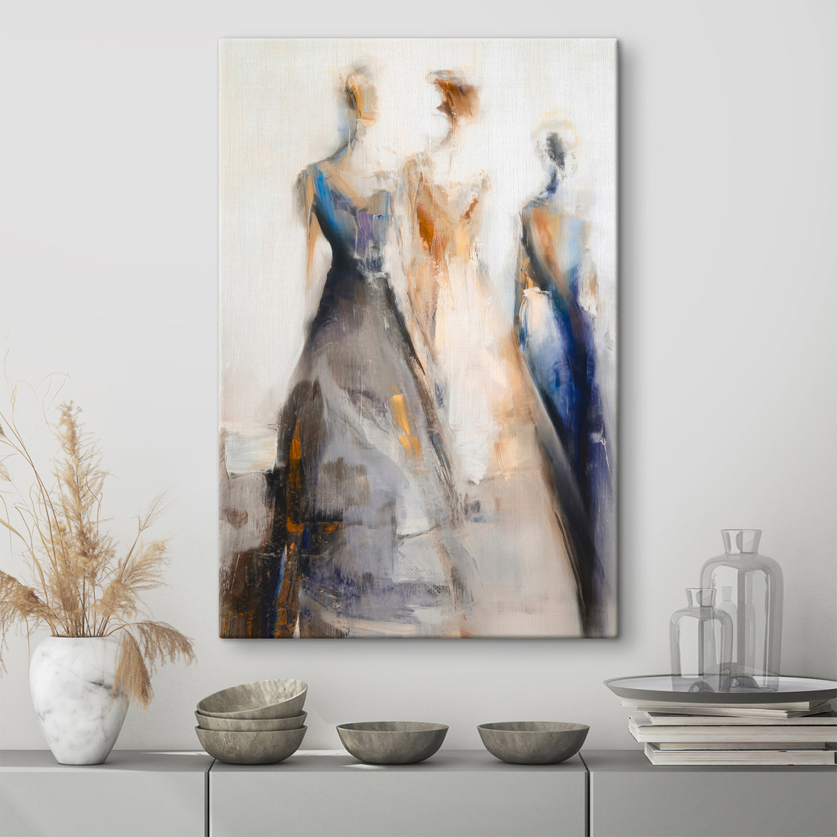 Elegante abstracte vrouwelijke silhouetten — interieur 3