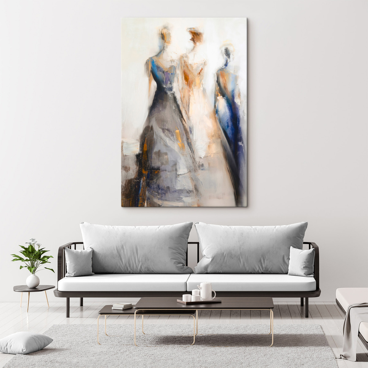 Elegante abstracte vrouwelijke silhouetten — interieur 1