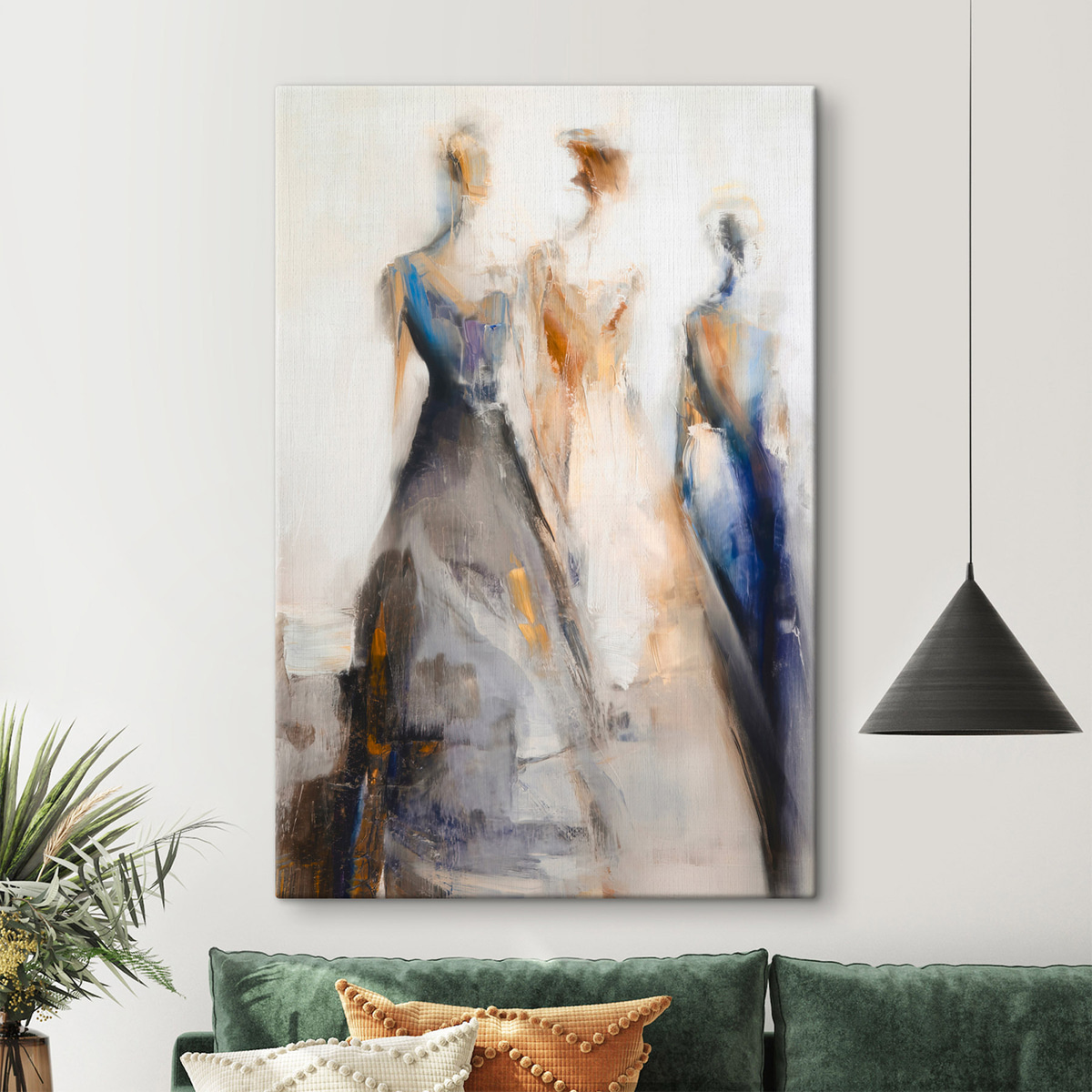 Elegante abstracte vrouwelijke silhouetten — interieur 2