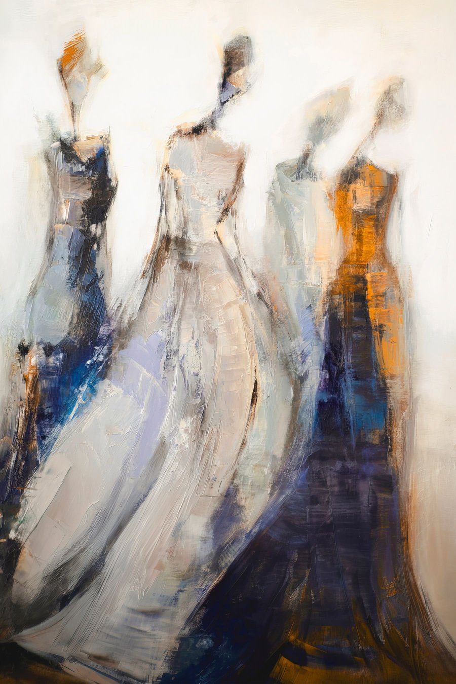 Elegante abstracte vrouwelijke silhouetten — volledig ontwerp