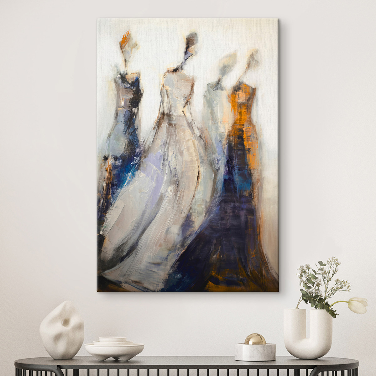Elegante abstracte vrouwelijke silhouetten — interieur 1