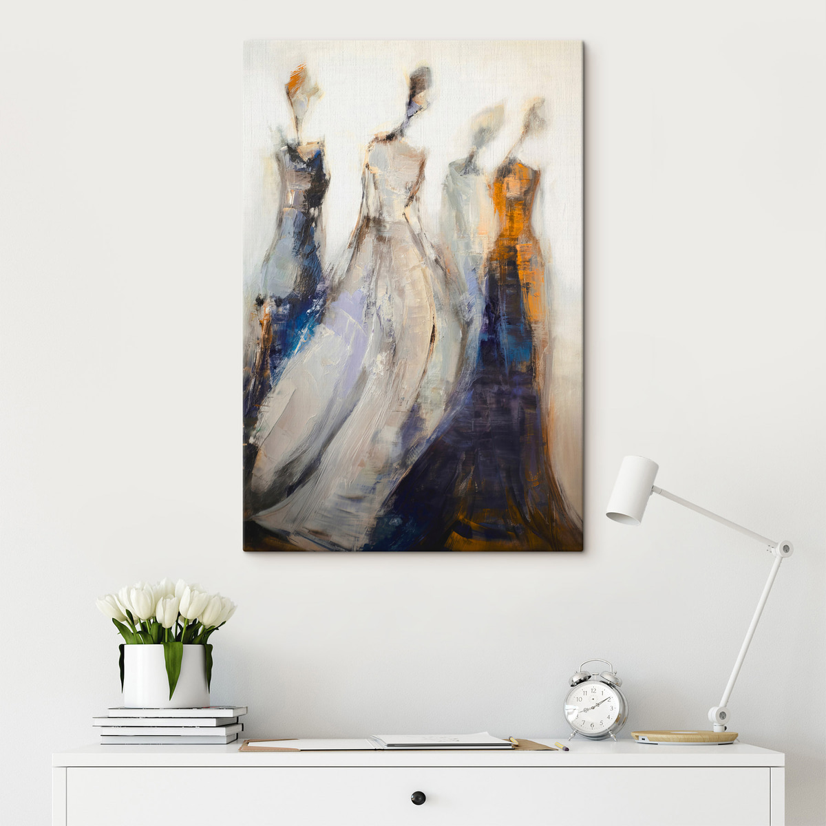 Elegante abstracte vrouwelijke silhouetten — interieur 2