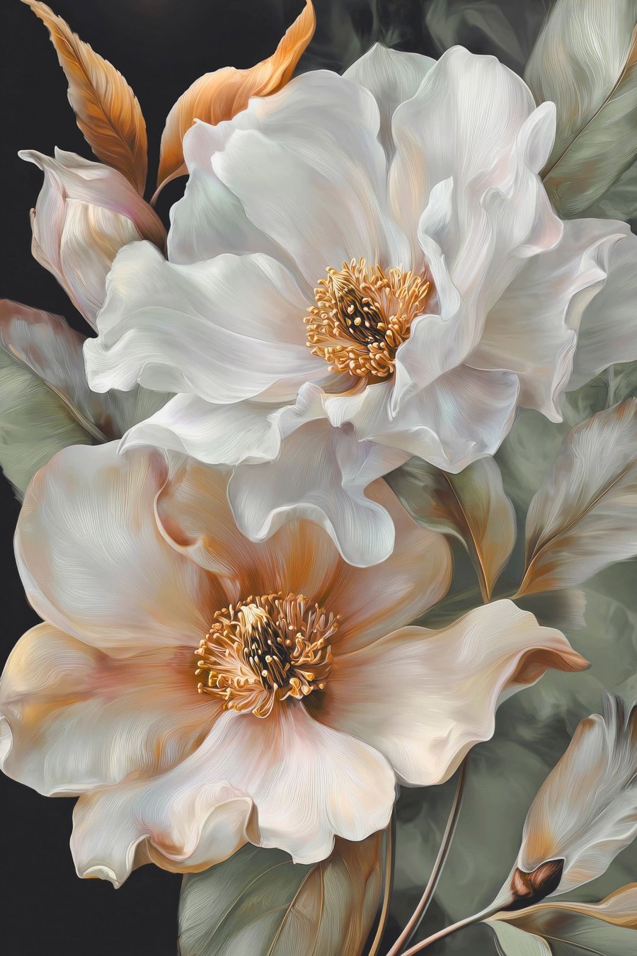 Grote bloemen — volledig ontwerp