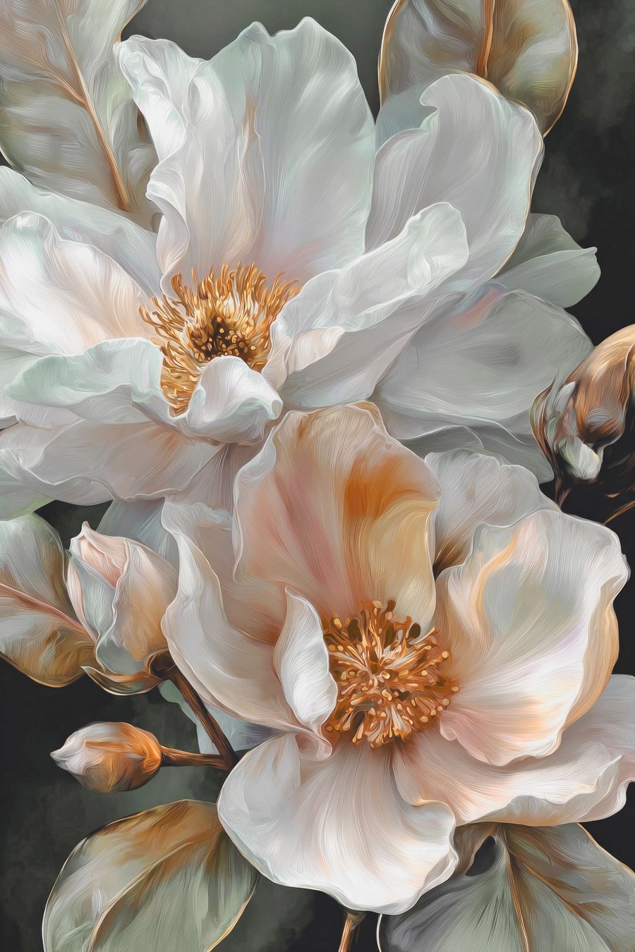 Grote bloemen — volledig ontwerp