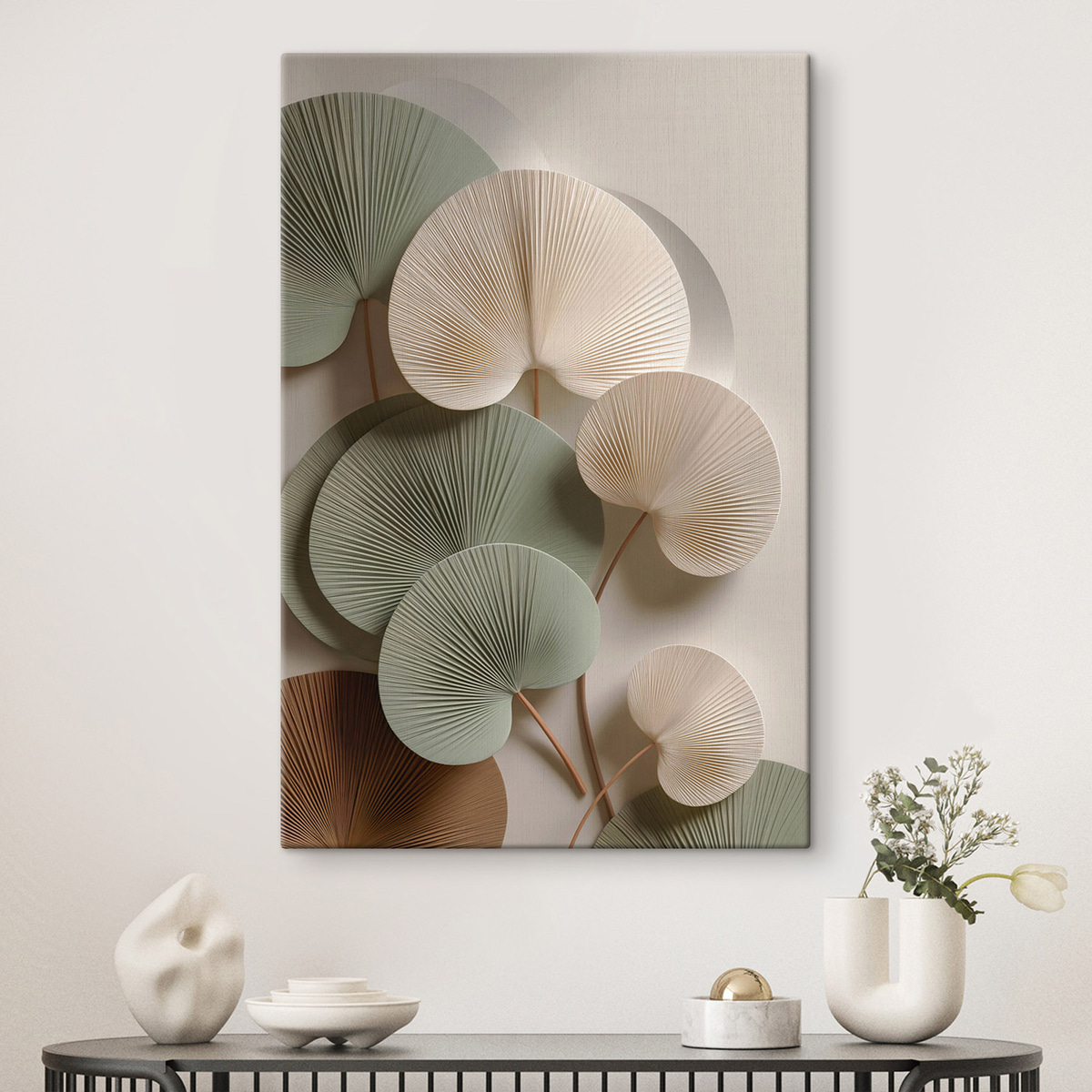 Bladwaaiers in crème en salie — interieur 3