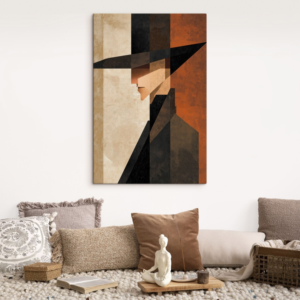 Geometrisch abstract portret — interieur 2