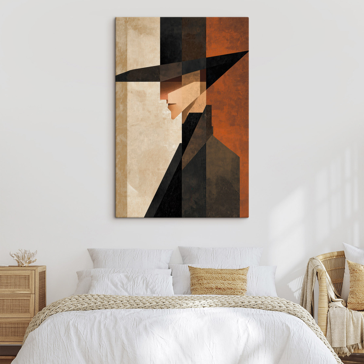 Geometrisch abstract portret — interieur 1